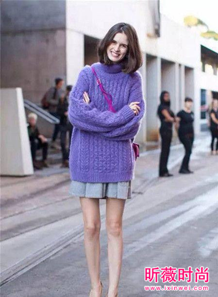 来点时髦又特别的存在 冬季穿上亮色毛衣吧