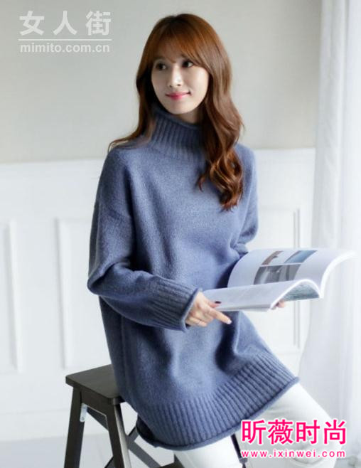 脸小脖子长的美女们 半高领毛衣刚刚好的温暖 脸小脖子长的美女们 半高领毛衣刚刚好的温暖