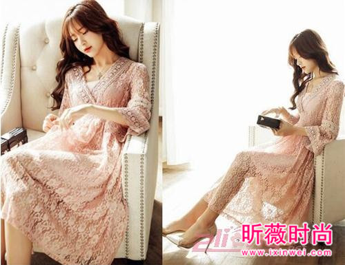 春季新款女装蕾丝连衣裙 时尚而优雅端庄而性感 春季新款女装蕾丝连衣裙 时尚而优雅端庄而性感