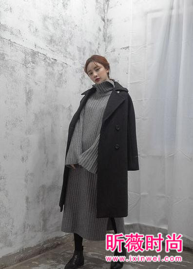 韩国女生正流行穿搭 一套就能出门的针织连衣裙