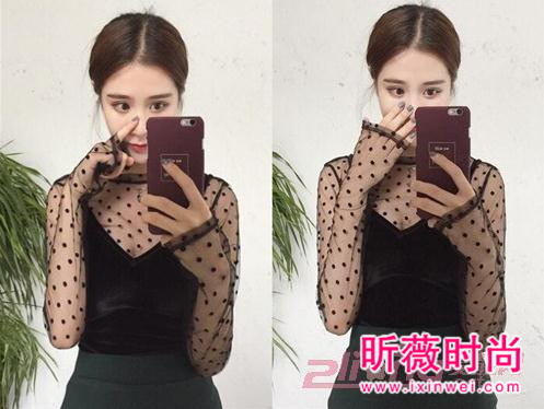 性感透视网状打底衫 妹子们必备尽显女人味