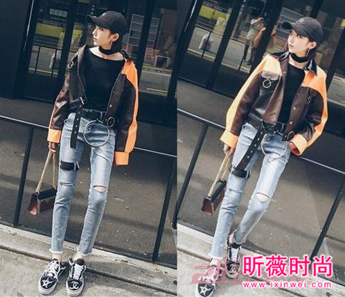 宽松小脚破洞牛仔裤 冬天就靠小脚裤瘦腿了