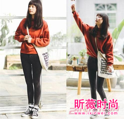 加绒宽松套头刺绣卫衣 凸显时尚个性与活力感