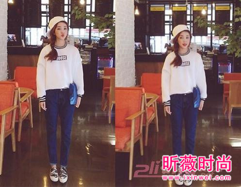 加绒宽松套头刺绣卫衣 凸显时尚个性与活力感