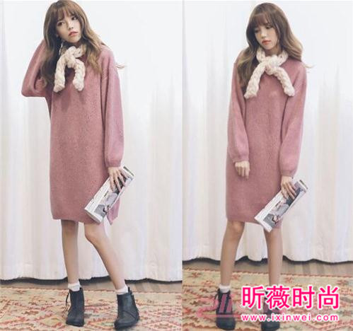 新款套头打底长袖针织衫 甜美感爆棚温柔小女人味