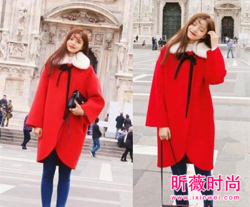 茧型大衣适合什么人？红色茧型毛呢大衣穿搭