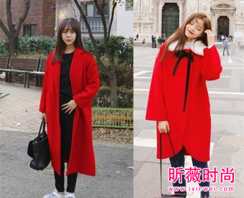 茧型大衣适合什么人？红色茧型毛呢大衣穿搭
