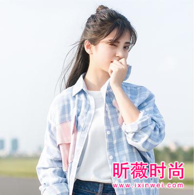 秋季时尚小清新衬衫 简约大方约会逛街都百搭