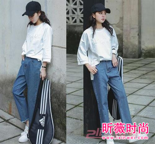 牛仔裤配什么鞋好看？韩版显瘦BF风牛仔裤搭配