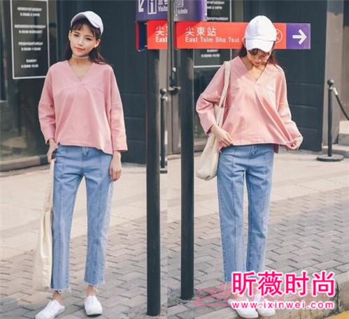牛仔裤配什么鞋好看？韩版显瘦BF风牛仔裤搭配