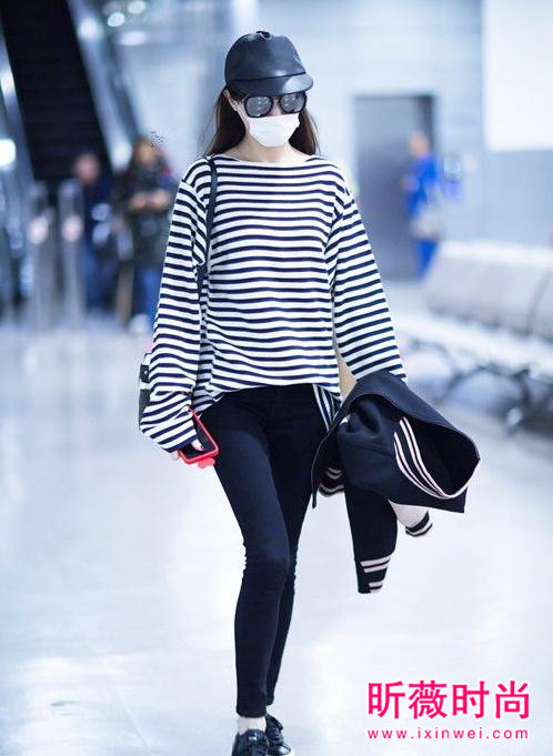 唐嫣与罗晋恋爱后 机场街拍越来越美