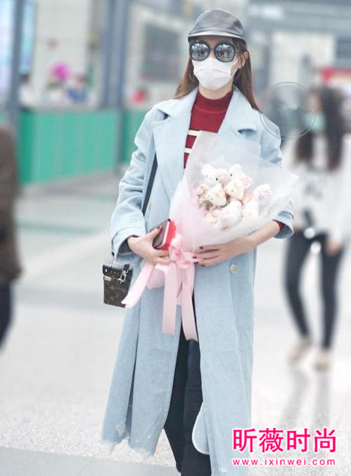 唐嫣与罗晋恋爱后 机场街拍越来越美