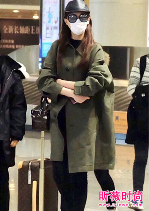 唐嫣与罗晋恋爱后 机场街拍越来越美