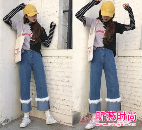韩版BF风宽松牛仔裤 显高显瘦给你时髦感