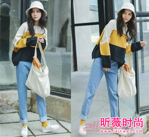 韩版BF风宽松牛仔裤 显高显瘦给你时髦感