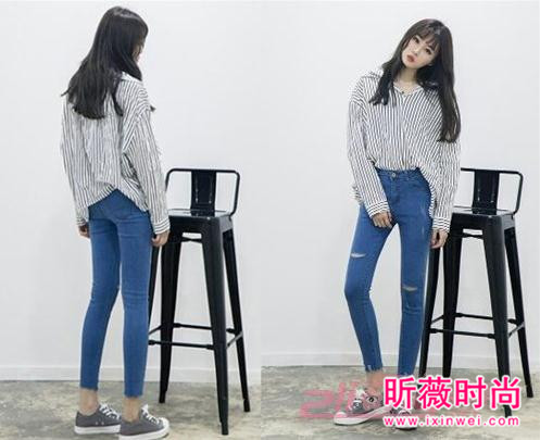 韩版BF风宽松牛仔裤 显高显瘦给你时髦感