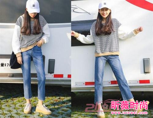 韩版BF风宽松牛仔裤 显高显瘦给你时髦感