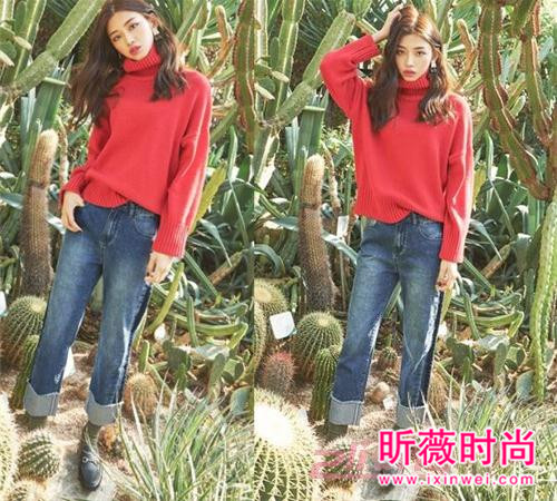 韩版BF风宽松牛仔裤 显高显瘦给你时髦感