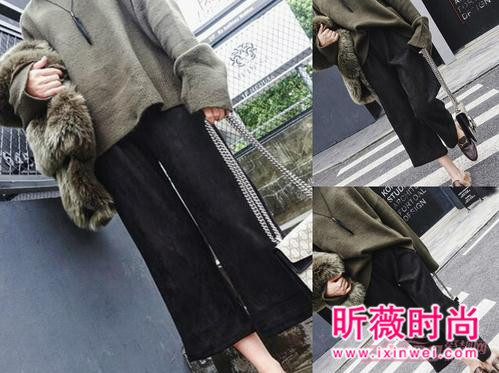 阔腿裤寒冬依然潮 冬季阔腿裤套装保暖御寒