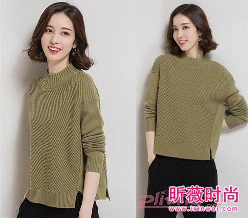 冬季必备的保暖单品 宽松短款羊毛衫显瘦更百搭