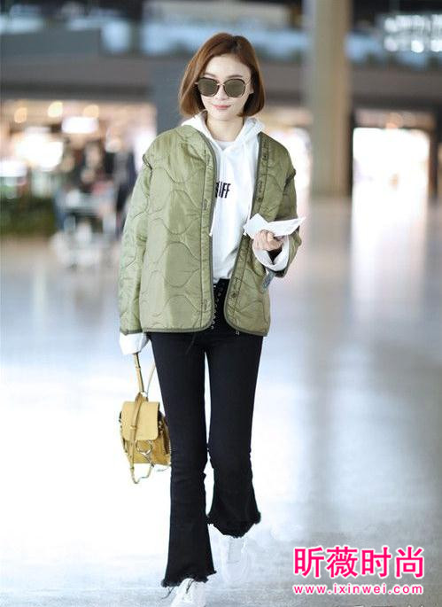华语明星时尚机场街拍 杨幂冷得要命也要穿时髦