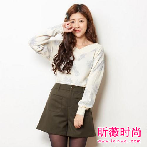 秋冬时尚V领毛衣穿搭 遮肉显瘦效果一级棒