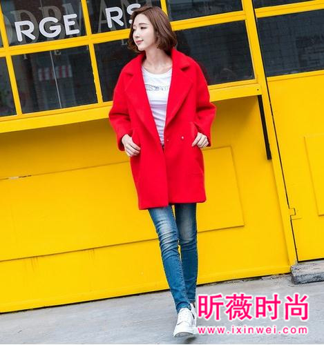 大红色毛呢大衣穿搭 这个冬天因为有它而温暖