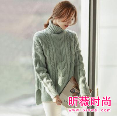 冬季韩版时尚高领毛衣 更显休闲惬意风范 冬季韩版时尚高领毛衣 更显休闲惬意风范