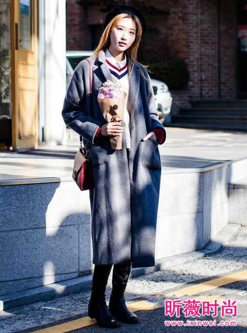 韩国最新时尚街拍 冬季大衣的穿搭灵感