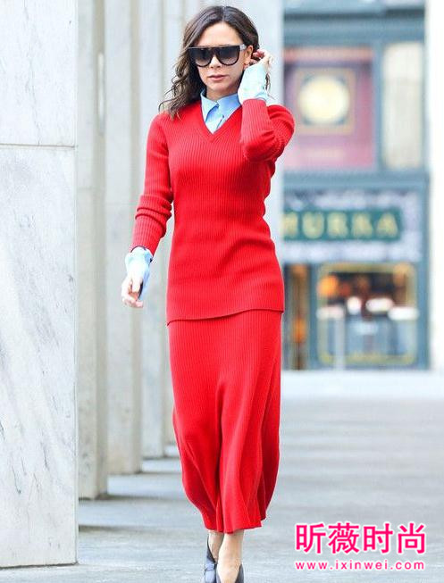 时尚衬衫搭配针织衫 轻松搞定早春清新范儿