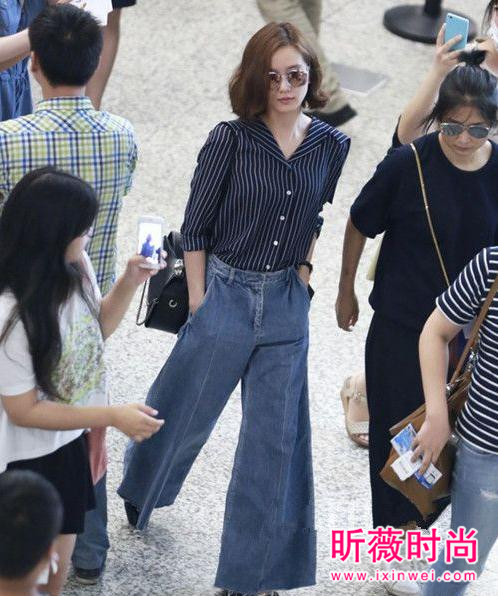刘诗诗最新机场街拍 私服搭配美丽又温柔