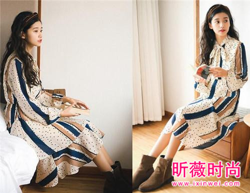 春装新款韩版波点连衣裙 出街凹造型卖萌必备利器