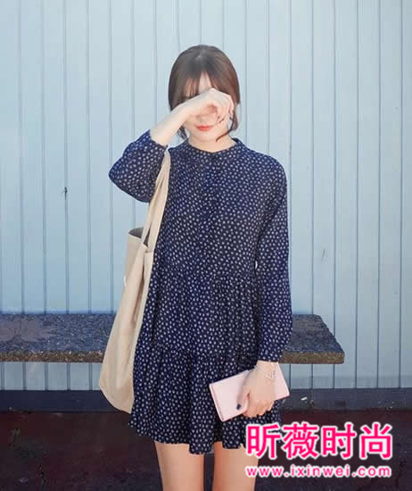 春装新款韩版波点连衣裙 出街凹造型卖萌必备利器