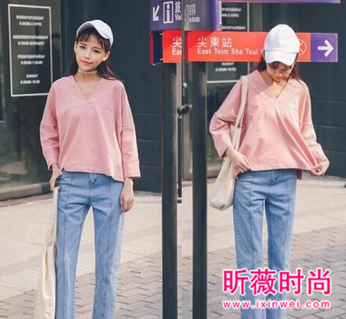 小脚高腰直筒牛仔裤搭配 休闲时尚穿起来又帅气