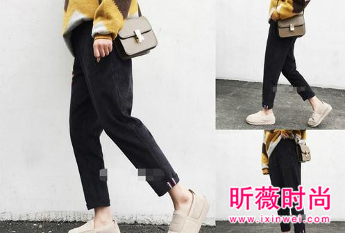 女生时尚黑色长裤搭配 穿上它就有迷人大长腿