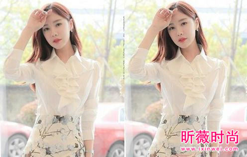 2017春装新款长袖衬衫 时尚休闲优雅气质搭配