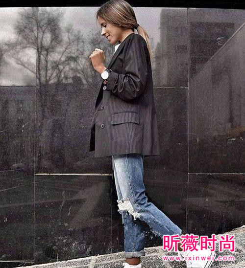 欧美潮人西装配牛仔裤 早春这样穿搞定时尚造型