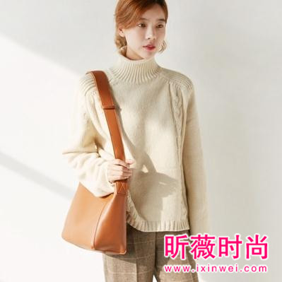 学院风毛衣穿搭示范 韩范的清新感吸睛指数爆表