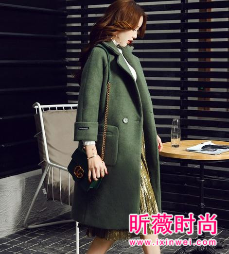 冬季时尚保暖毛呢外套 时尚名媛风气场爆棚