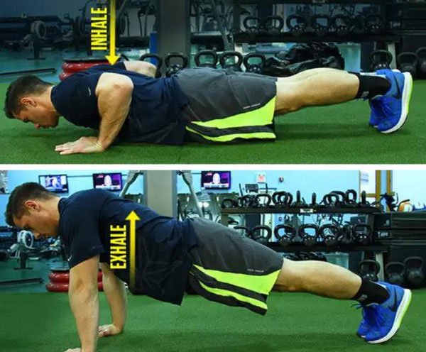 俯卧撑的正确做法图:教你俯卧撑10个要点正确做俯卧撑