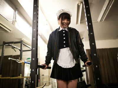 日本现女仆健身房图片：日本女仆健身房竟是这样锻炼