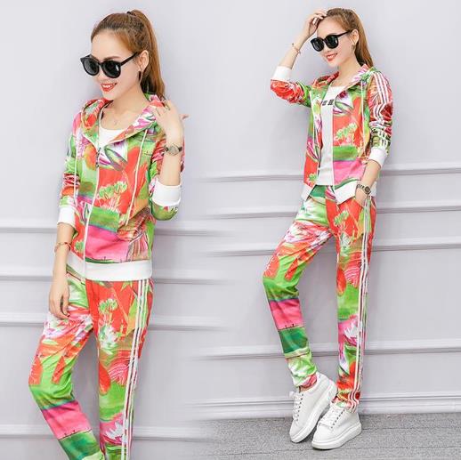 大码印花运动套装2017：早秋运动套装分享（图）