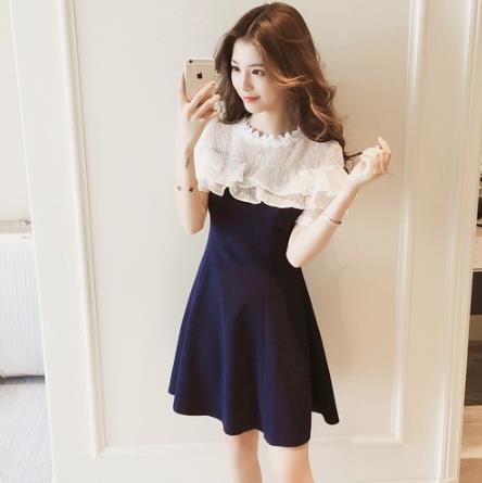 大码收腰连衣裙分享图片：连衣裙华丽丽的女王范