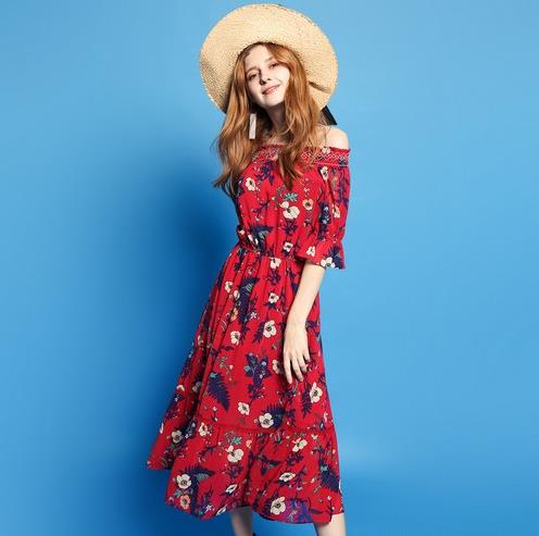 一字领格子连衣裙2017:时尚性感连衣裙推荐 一字领格子连衣裙2017:时尚性感连衣裙推荐