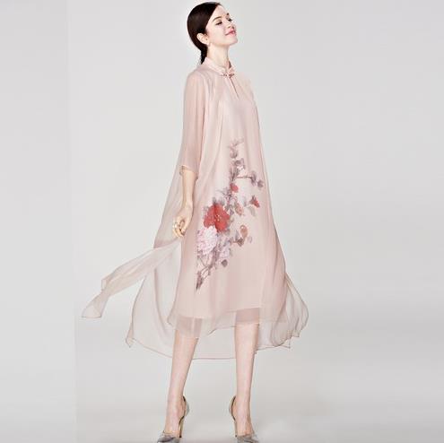 露肩真丝连衣裙推荐：2017这样搭配最时髦