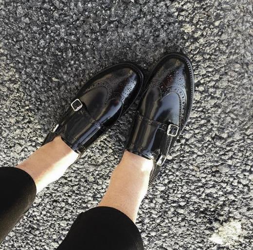 女士复古小皮鞋新款2017：小皮鞋完美国际范儿