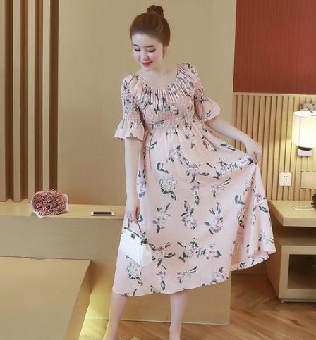 夏季纯棉孕妇连衣裙新款：孕妇连衣裙也可以美美哒