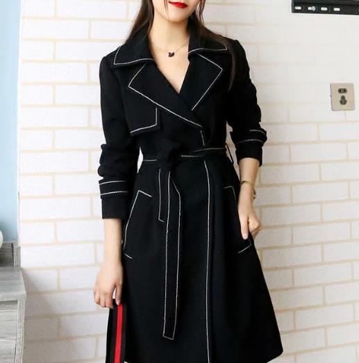 2017新款修身长款风衣:女士风衣时尚优雅(图) 2017新款修身长款风衣:女士风衣时尚优雅(图)