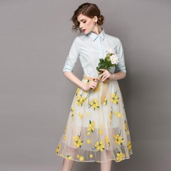 网纱衬衫裙2017推荐:新款衬衫裙俏皮又优雅 网纱衬衫裙2017推荐:新款衬衫裙俏皮又优雅