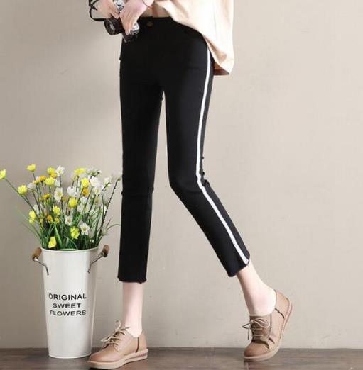 夏秋弹力高腰九分裤女：女装新款九分裤推荐（图）